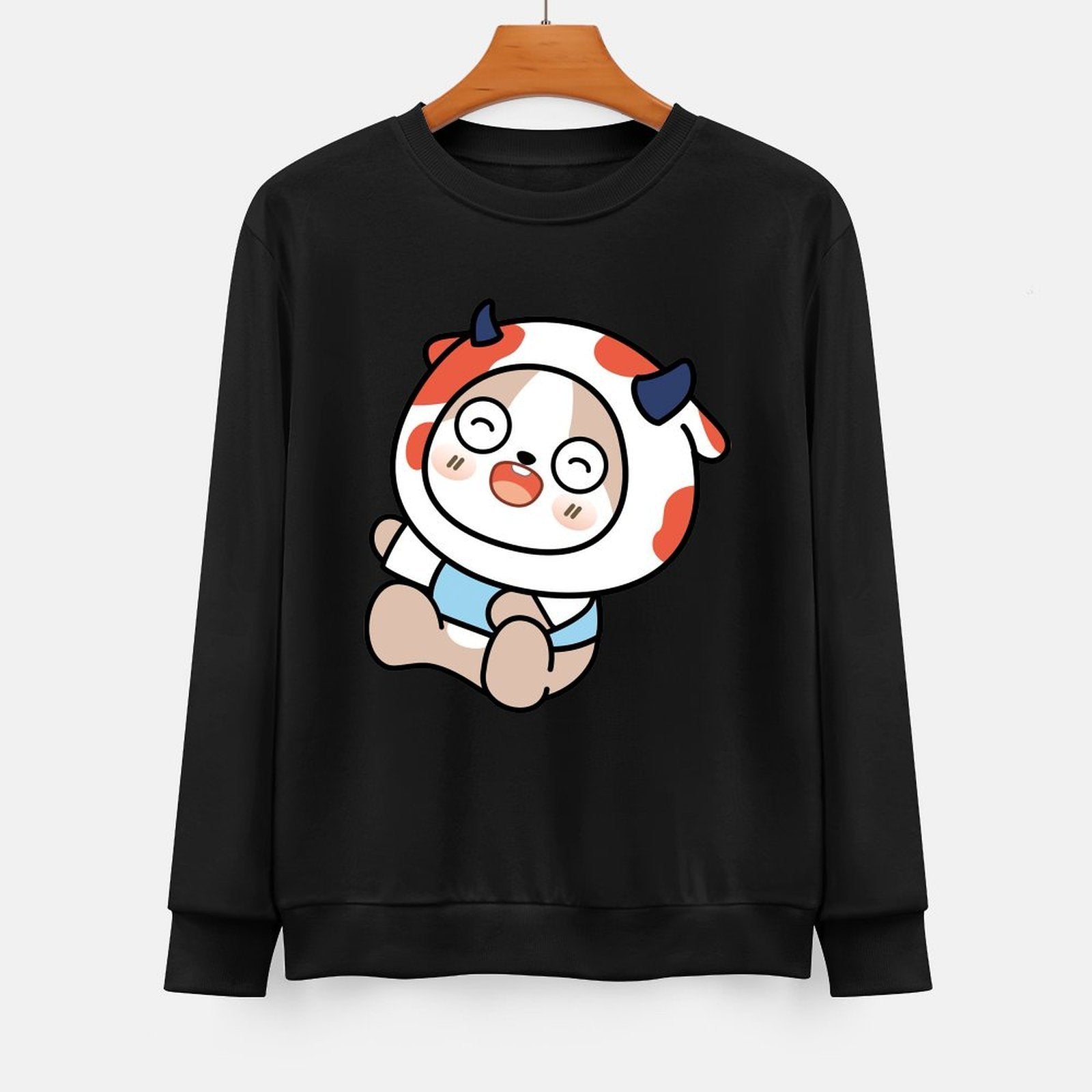 Front Patterned Long Sleeve TopRegular Performance